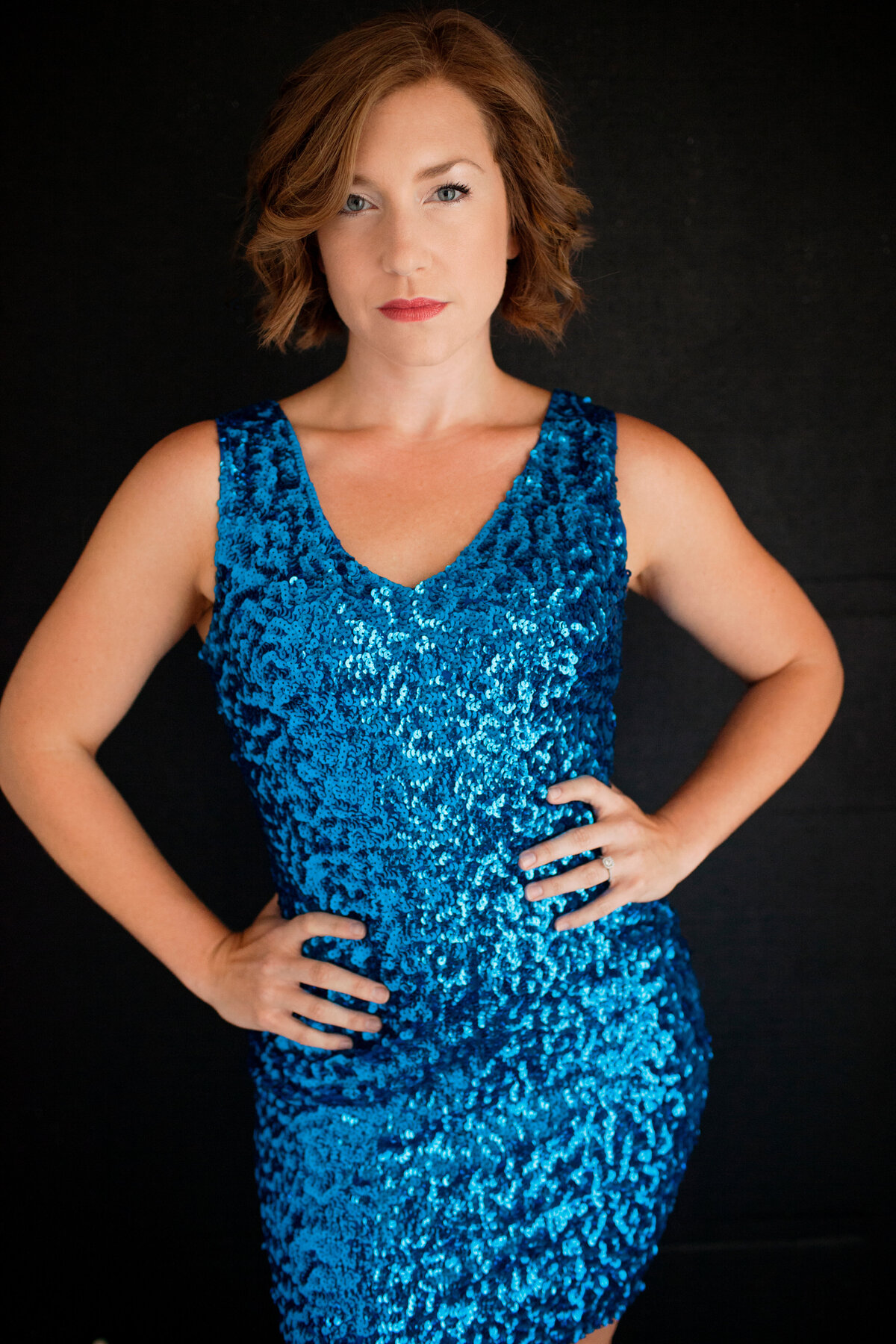 blue dress women contemporary portrait wilmington,nc