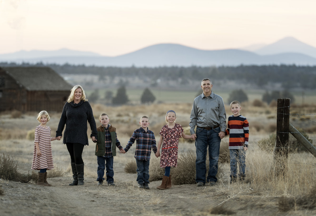 Family professional portrait photography  on-location in Central Oregon