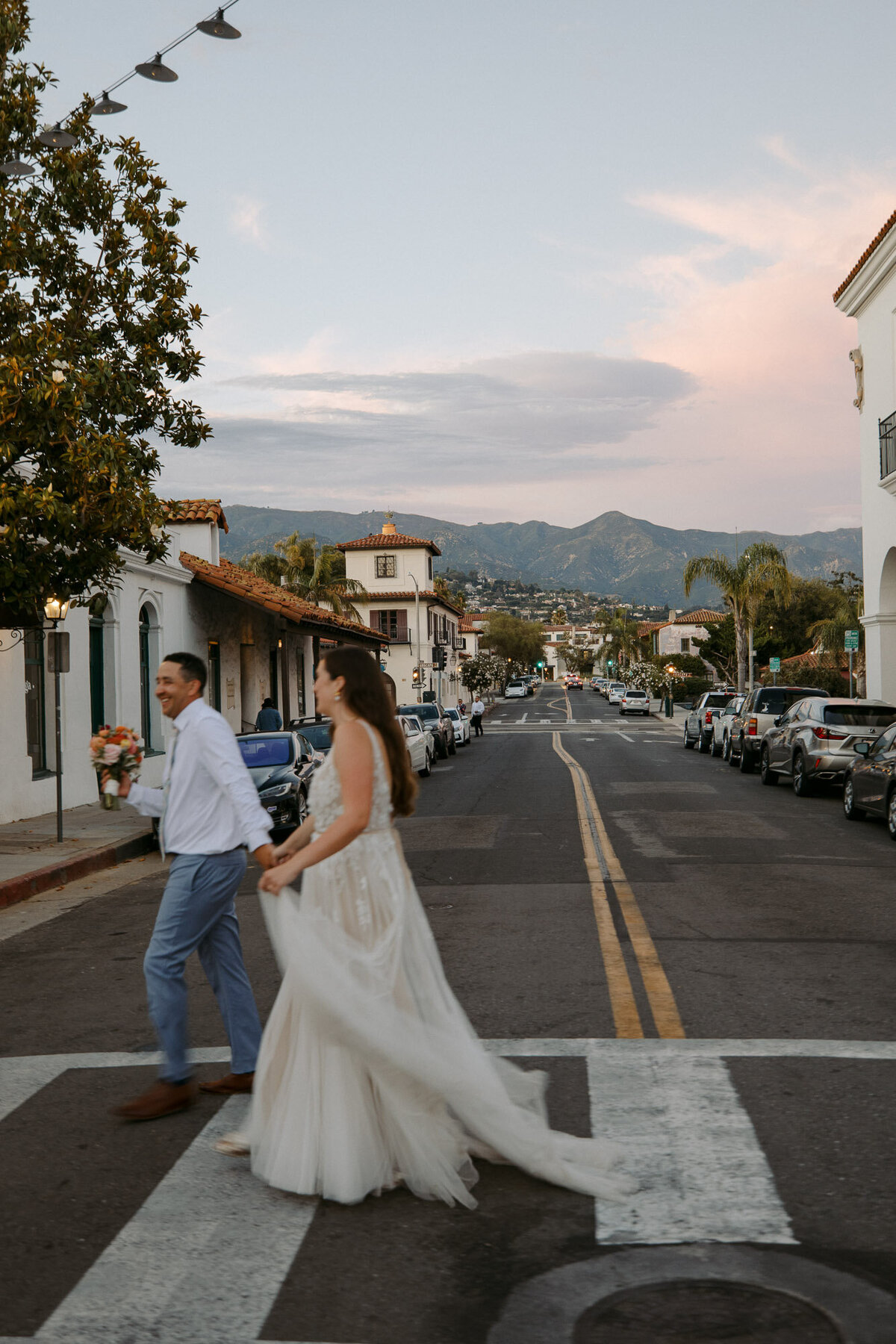 Image of a couple after ceremony in Santa Barbara, CA by Chris Tack