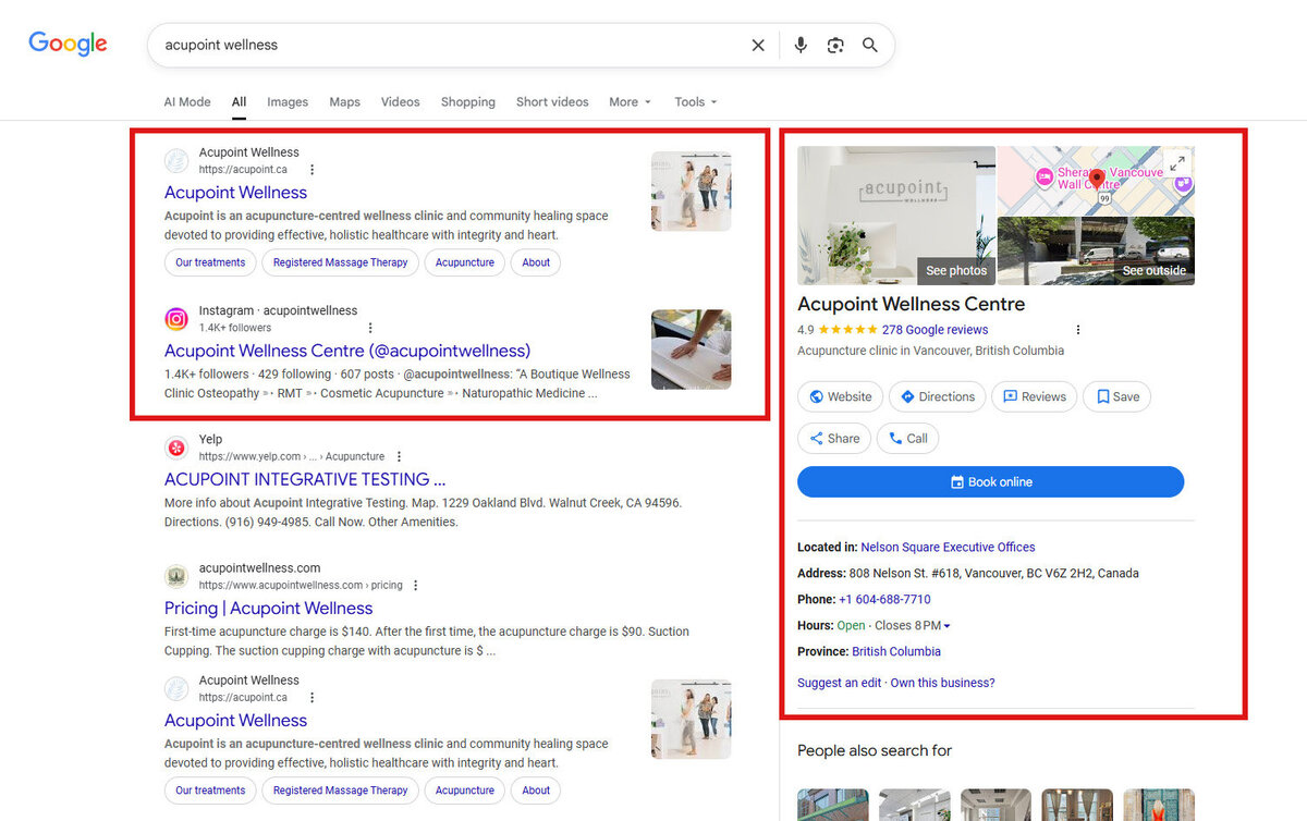 Acupoint SEO