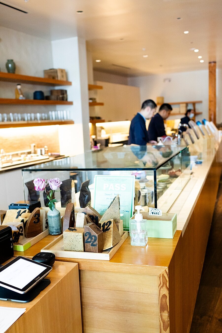 Cyntia Apps capturing the interior design of a San Francisco restaurant