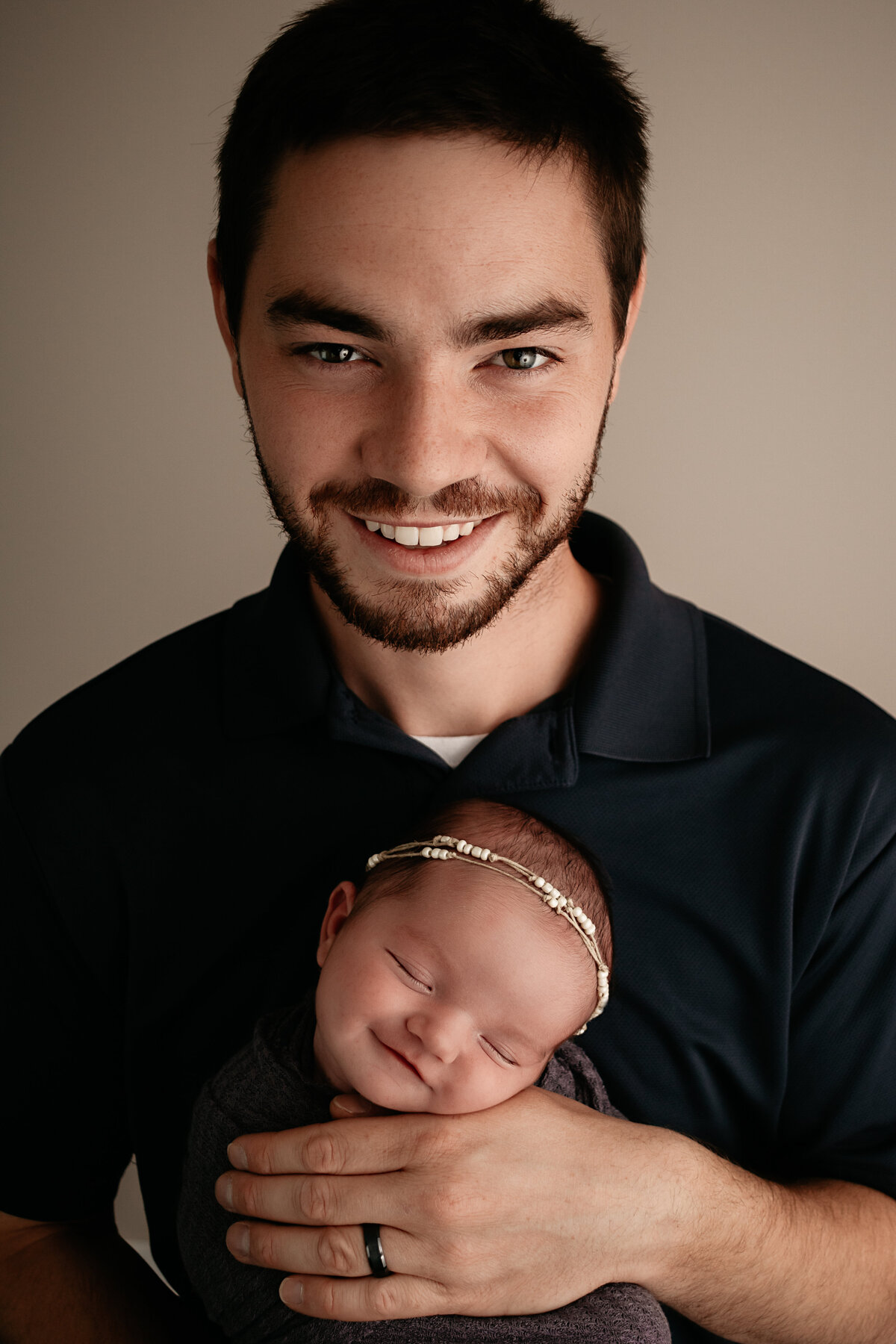Newborn girl and Dad