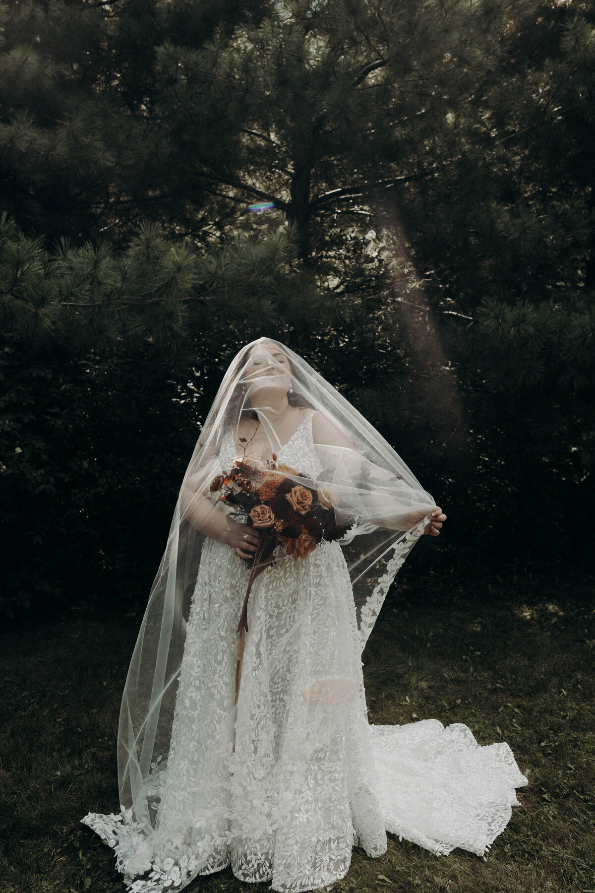 ethereal veil wedding portrait wedding photography 