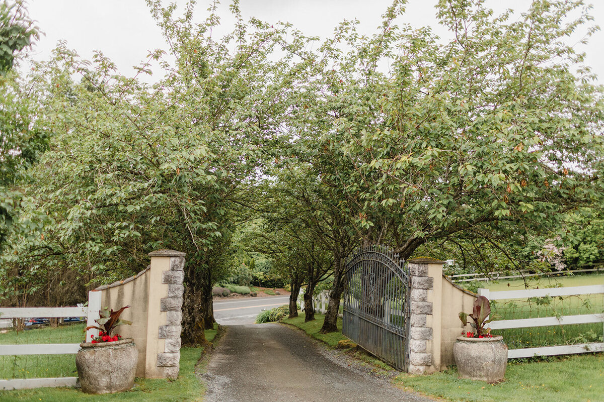 Gated pathway at Chateau Lill