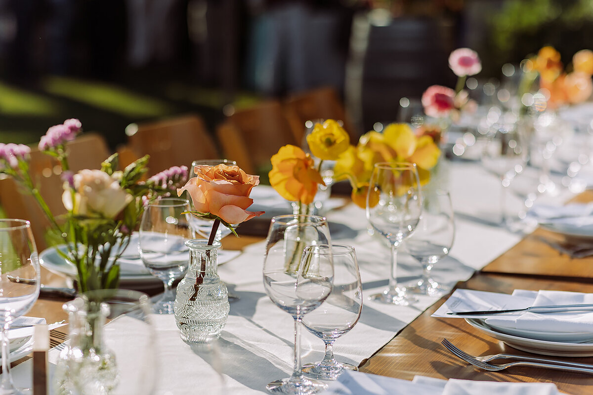 peach bud vases