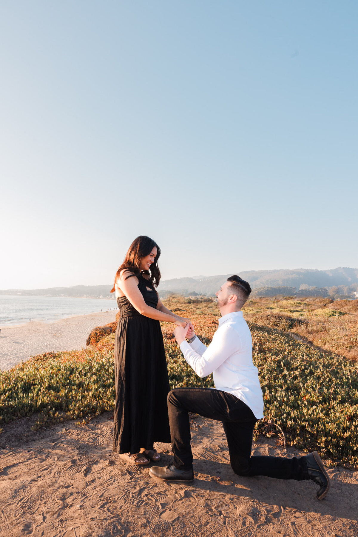 Kyle Woolum + Stephanie-Proposal Engagement-Half Moon Bay-Dunes Beach-San Francisco Wedding Photographer-San Francisco Photographer-Half Moon Bay Photographer-Emily Pillon Photography-S-092323-36