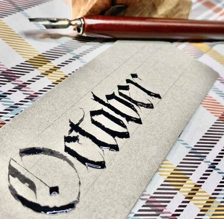 October Calligraphy by Scribble Savvy
