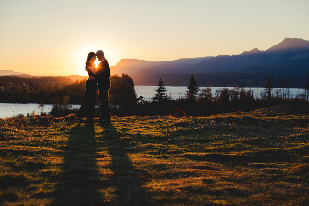 couple and sunset