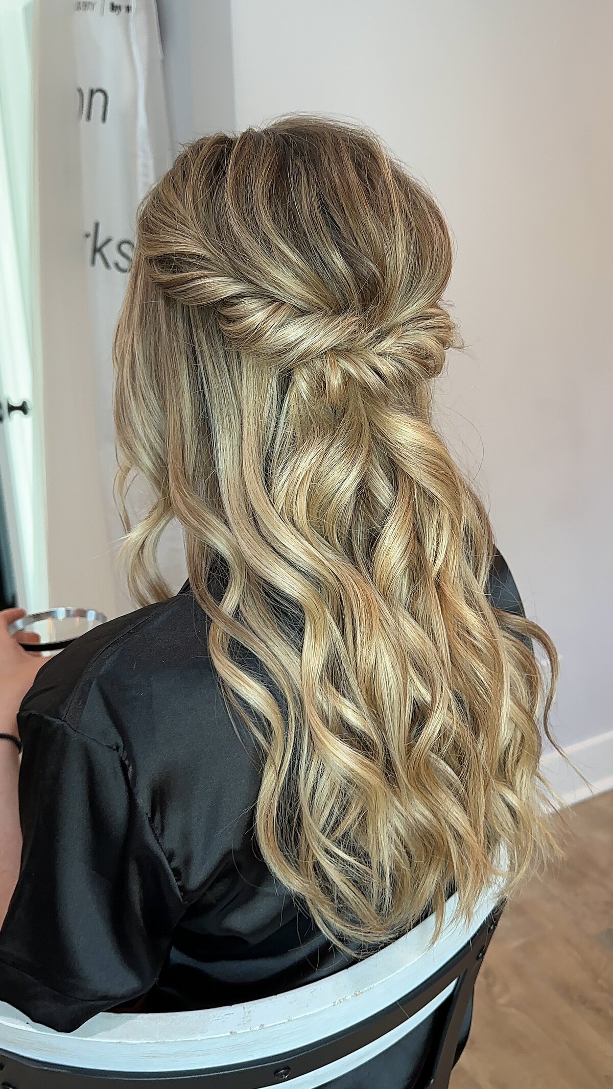 half up bridesmaid hair style