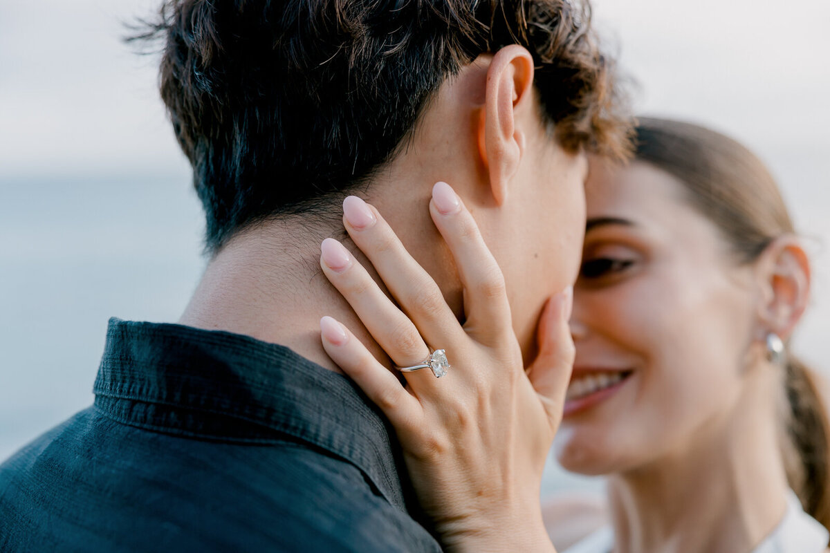 Palos verdes proposal photographer, candid editorial. Ring shot.