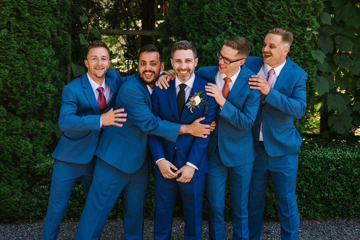 Jardin Del Sol Snohomish, WA Wedding Groomsmen