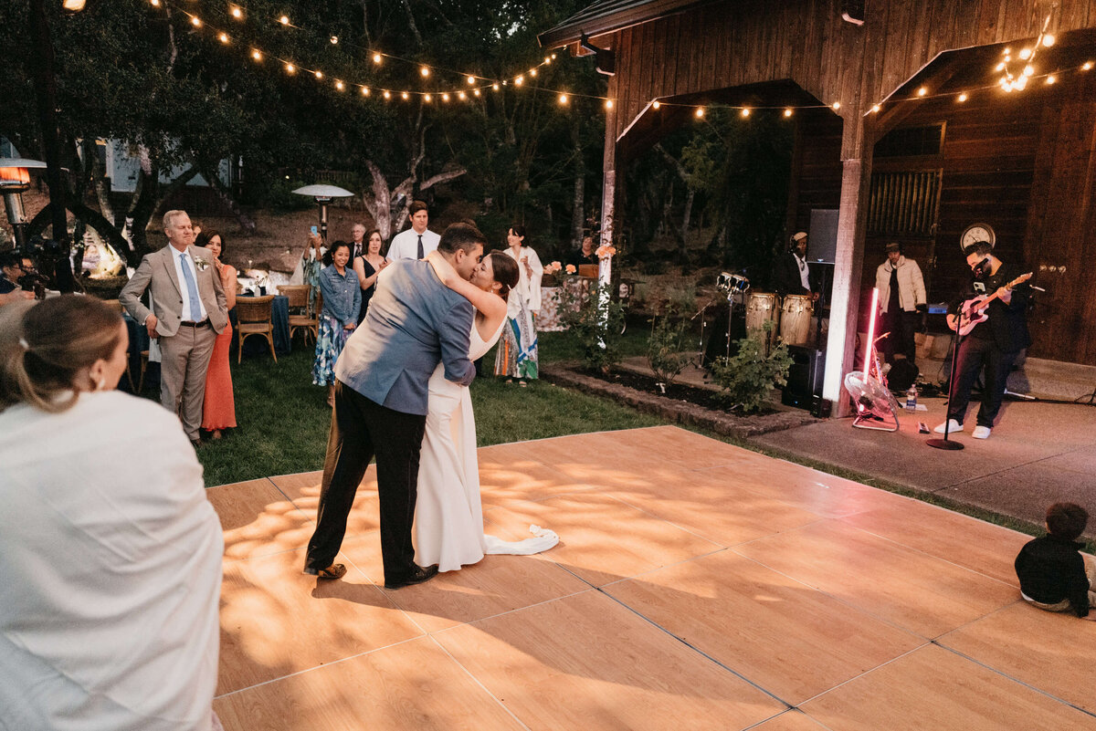 Sonoma Private Estate Wedding First Dance Outside