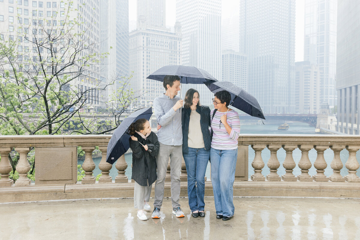 Riverwalk Rainy Family Session, Chicago & Miami Wedding Photographer