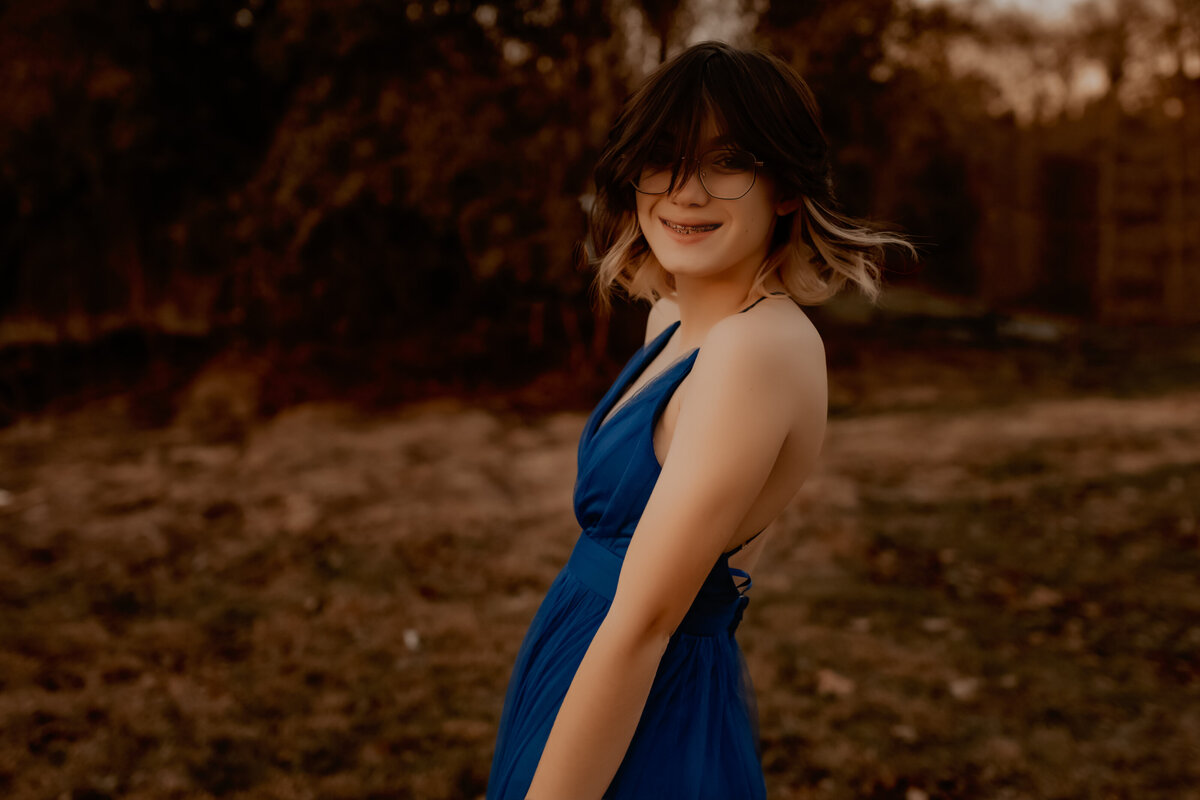 Spring, Tx girl dancing at sunset photo