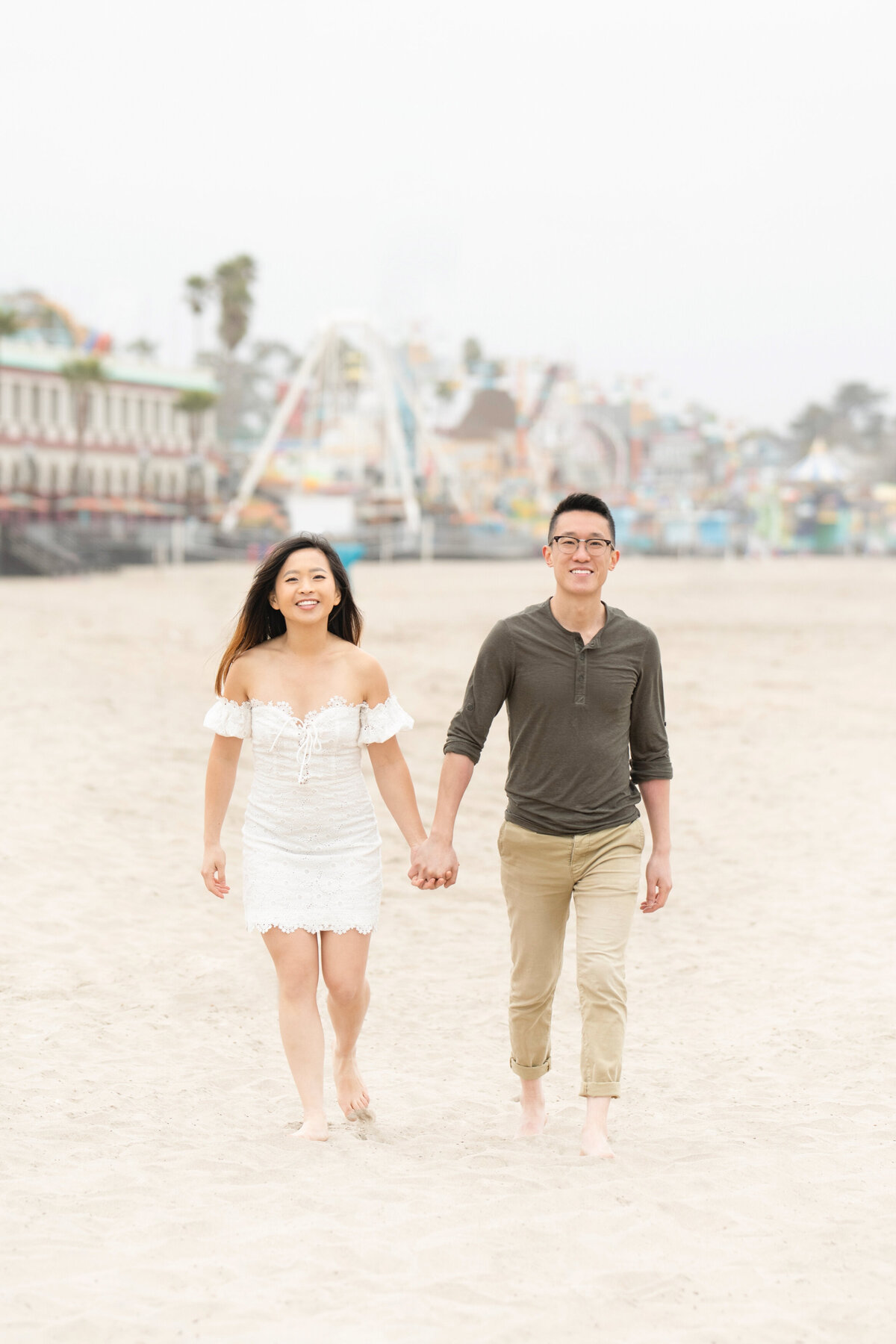 Wallace & Cera _ Engagement Portraits_ Santa Cruz Boardwalk & Beach_12