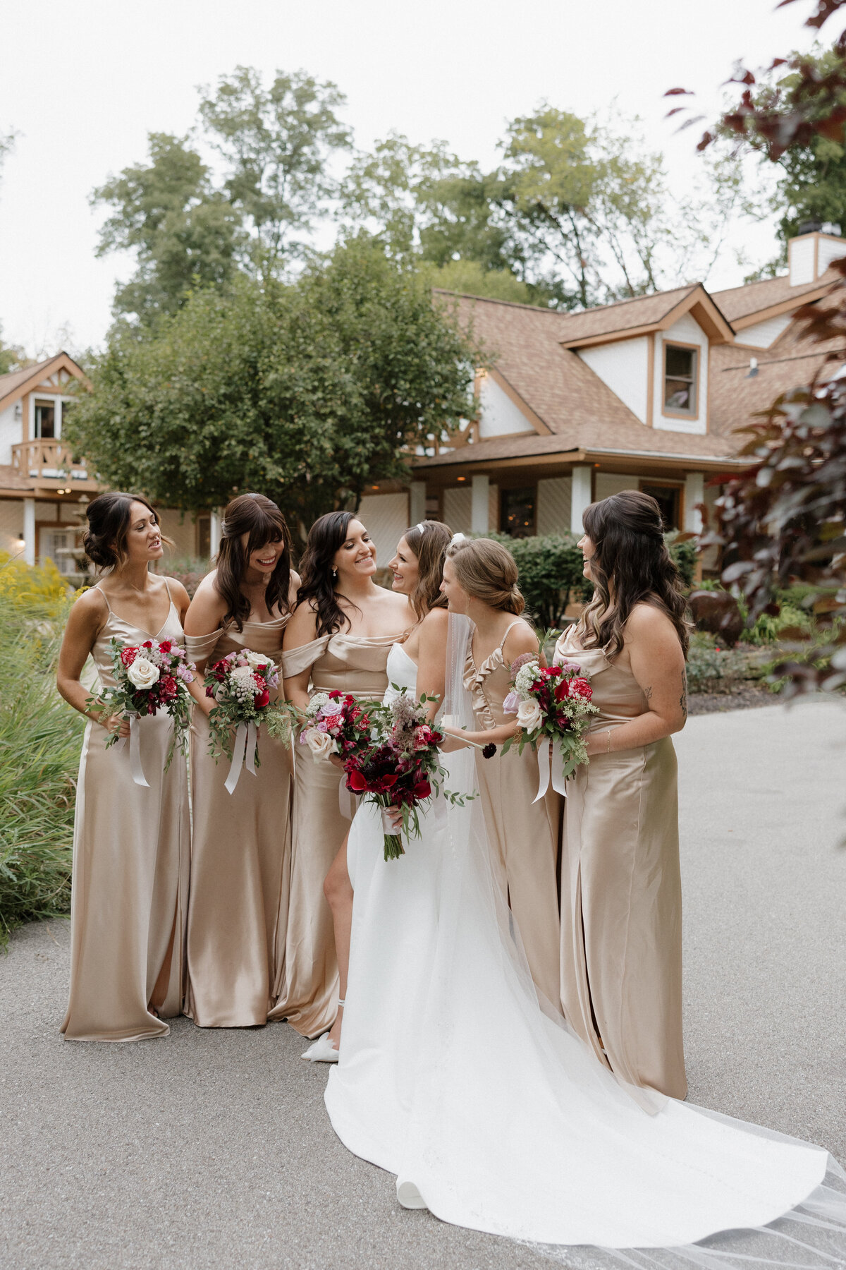 Indianapolis wedding photographer bridesmaids candid photo