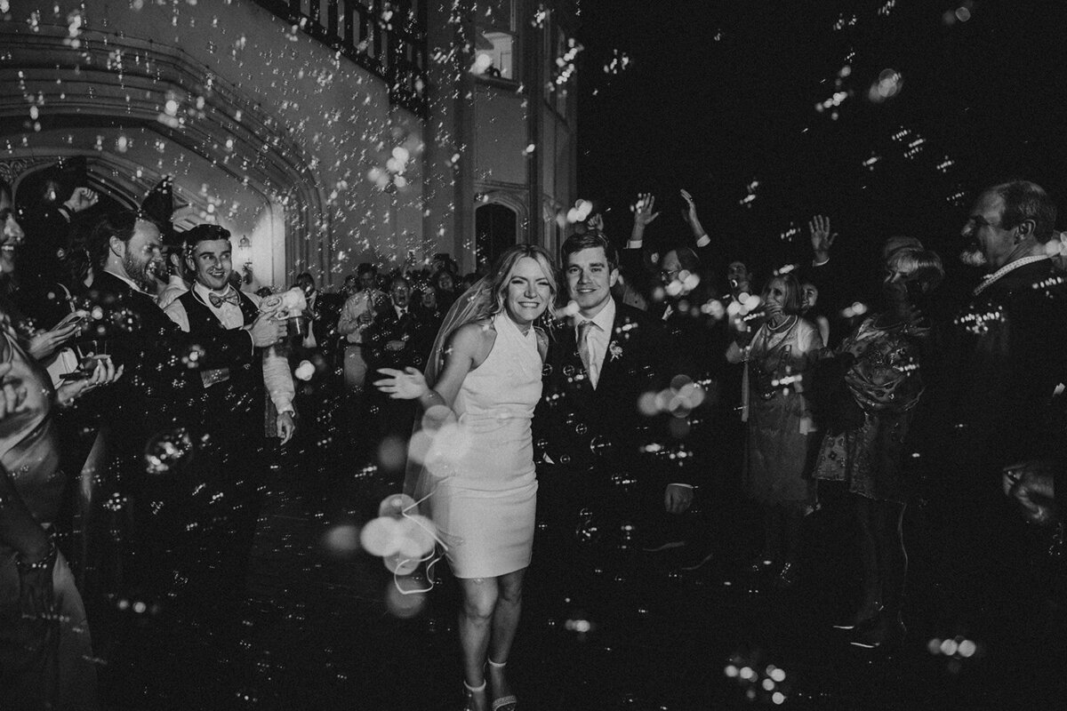 bubble exit wedding