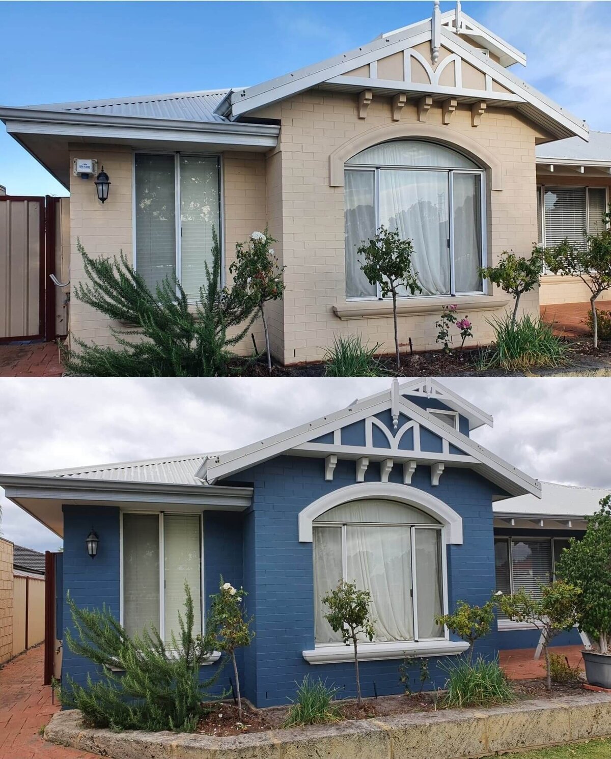 Repainted rendered exterior walls of a residential home, giving the property a clean and updated appearance by New-Style Painting Service.