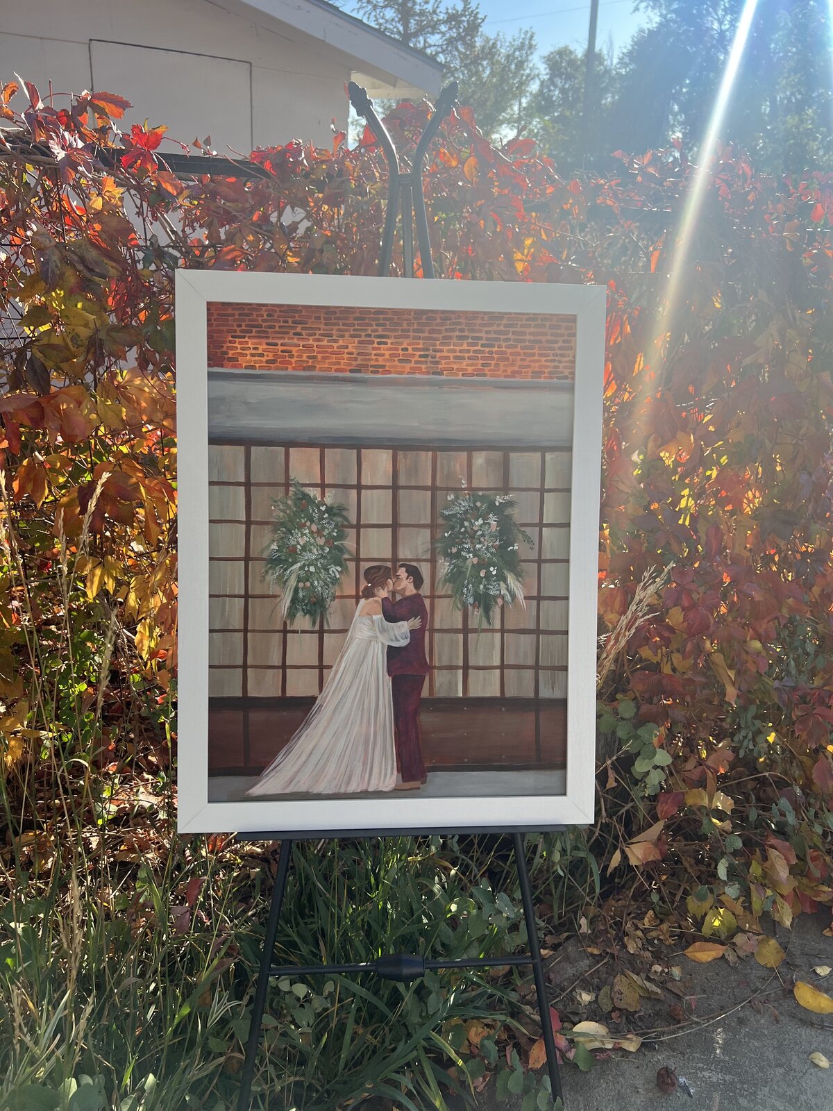 A couple share their first kiss as husband and wife at the gorgeous venue, Blanc in Denver. Captured on canvas by Olivia Andruss Artistry