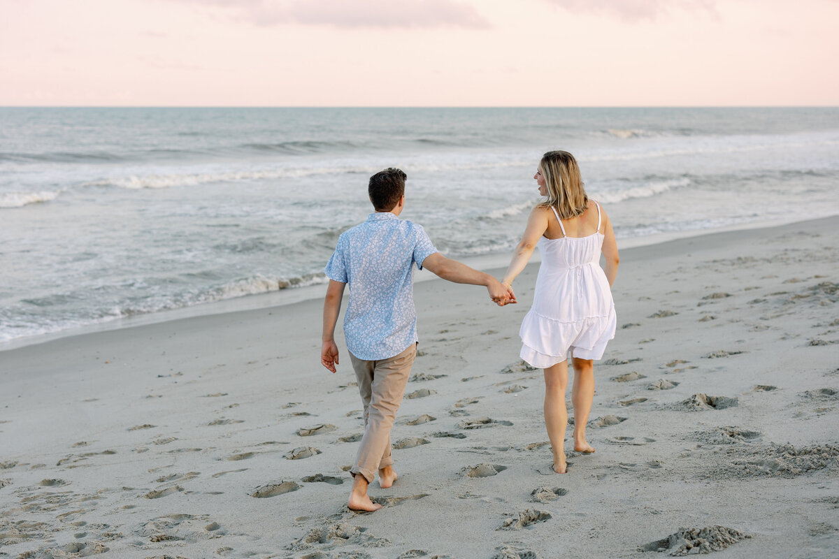 Romantic Beach Engagement Session in Wilmington, North Carolina