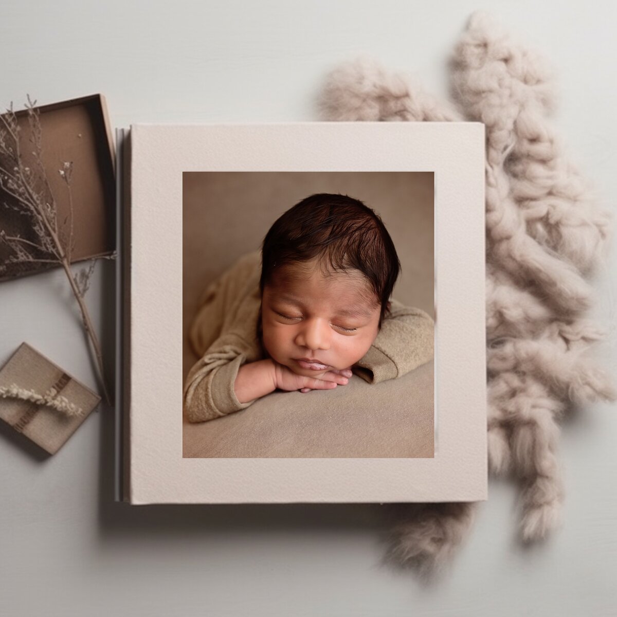cover of baby photo album
