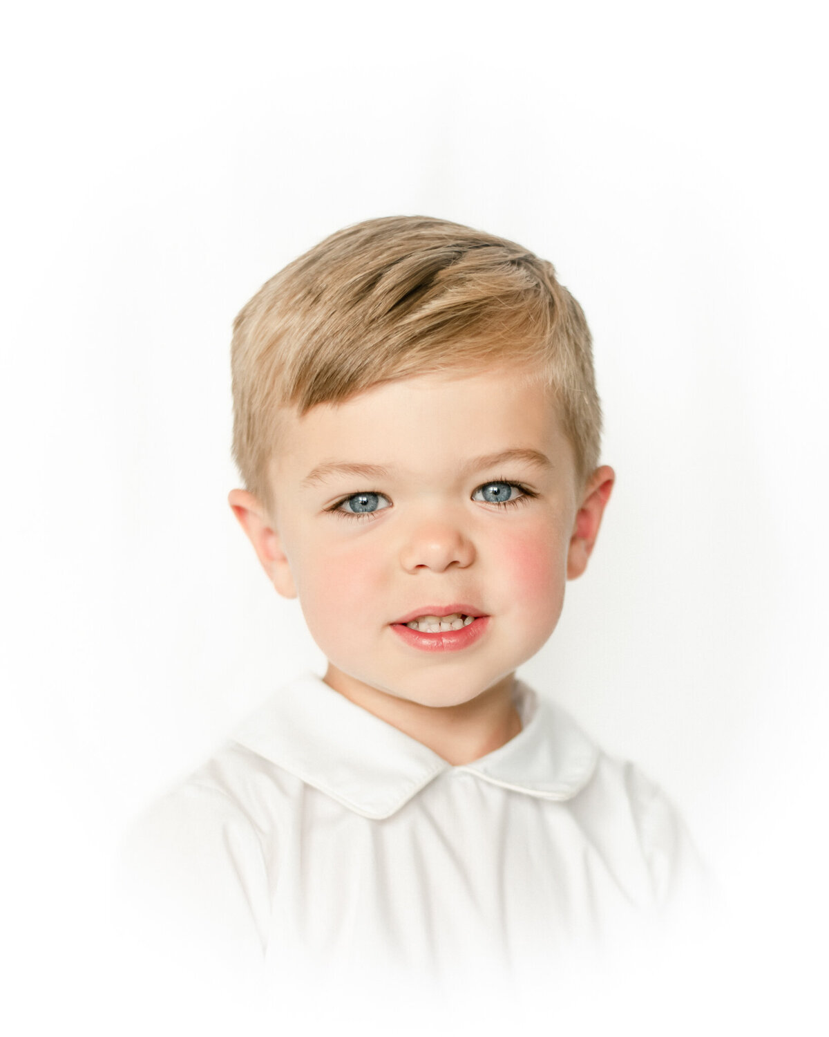 Vignetted portrait of a little boy