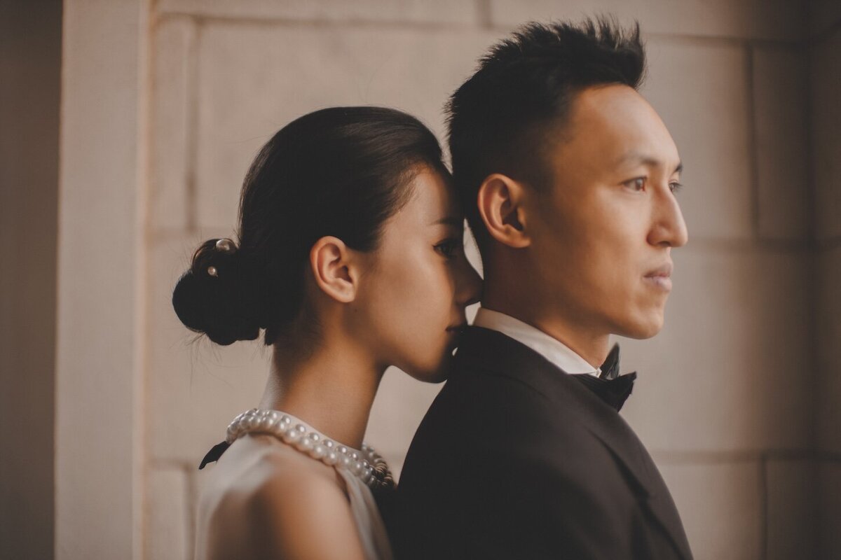 Pre-wedding photoshoot. The Londoner, Macau. Reem Acra - Breakfast at Tiffany’s.