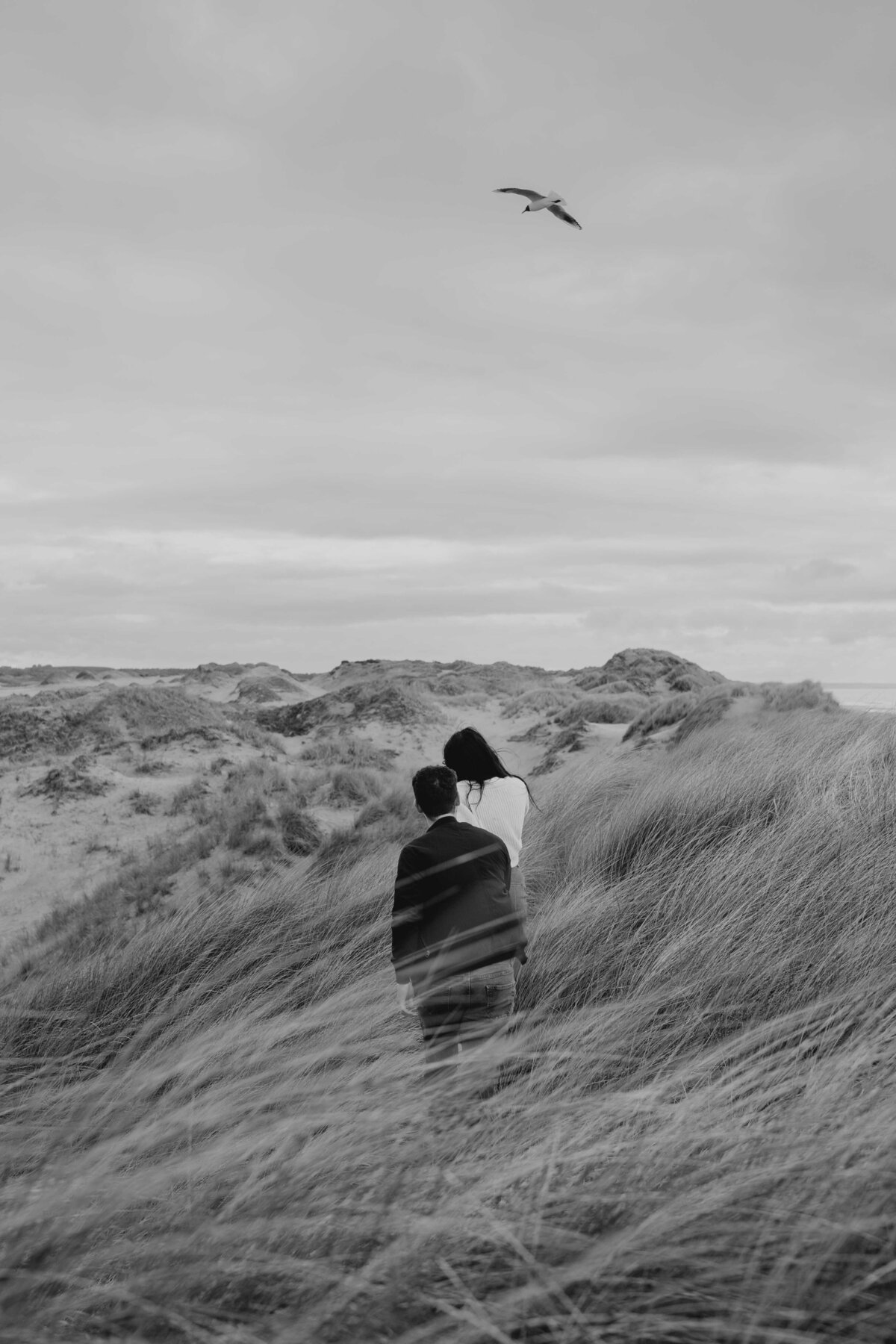 Balmedie Beach Aberdeen engagement photos by Aberdeen wedding photographer Scott Arlow-6