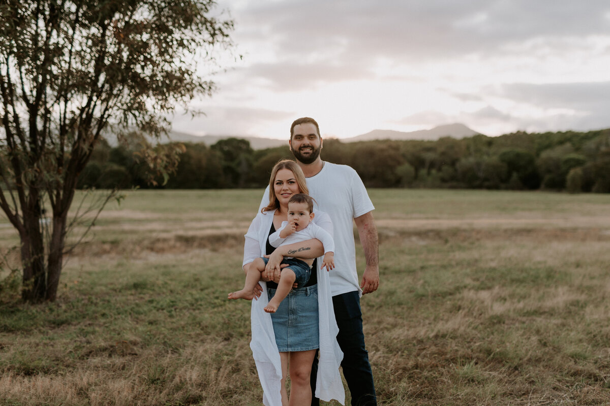 Family photography field Sunshine Coast