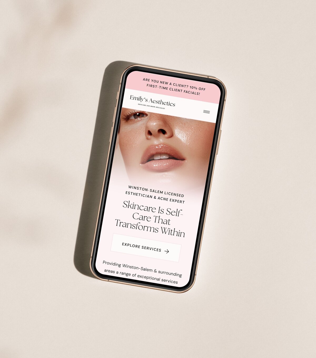 Custom Website for Esthetician