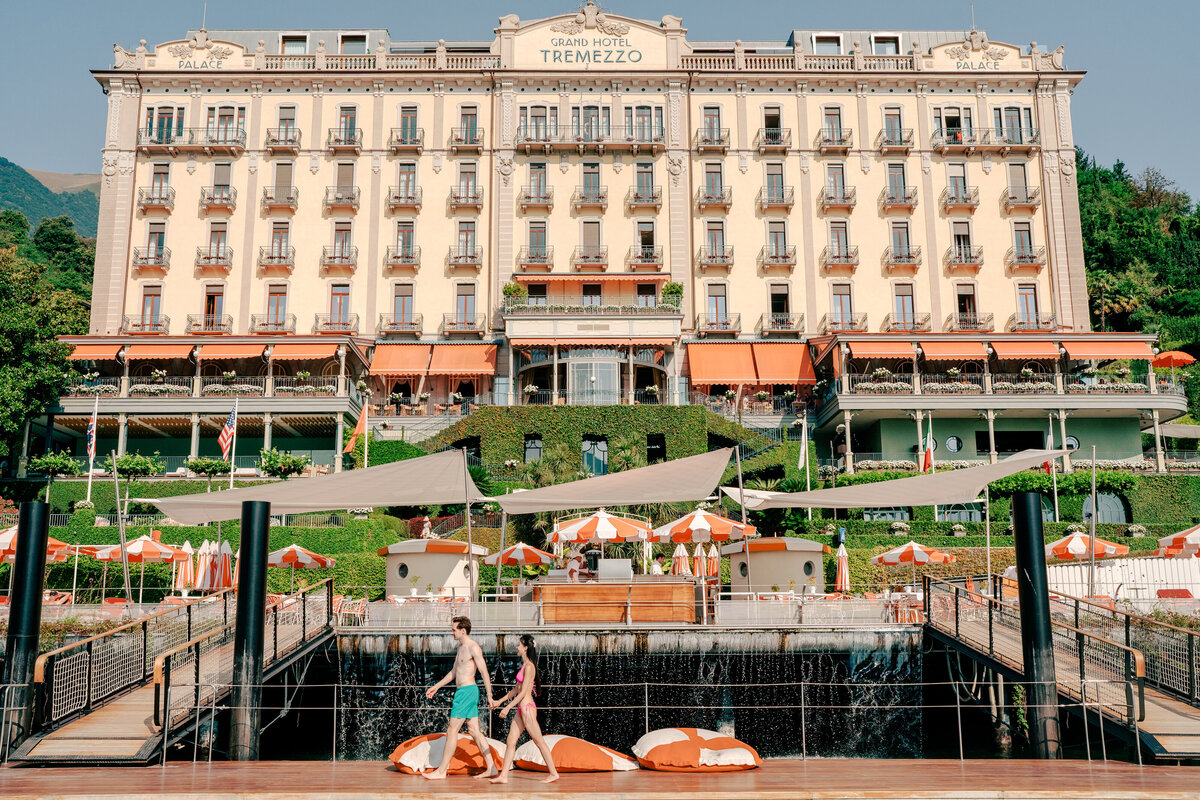 Engagement session at Grand Hotel Tremezzo on Lake Como in Italy photographed by Lake Como Photographer