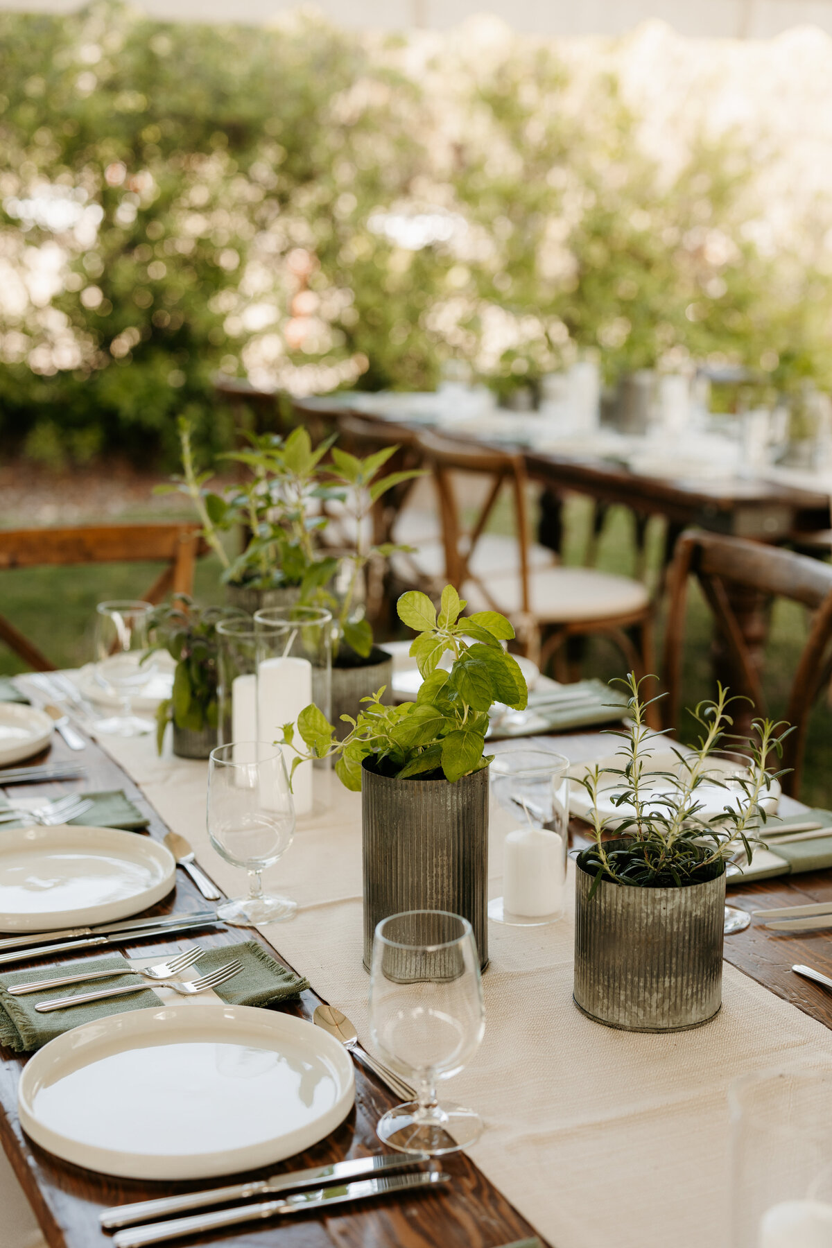 garden party dinner tent tablescape