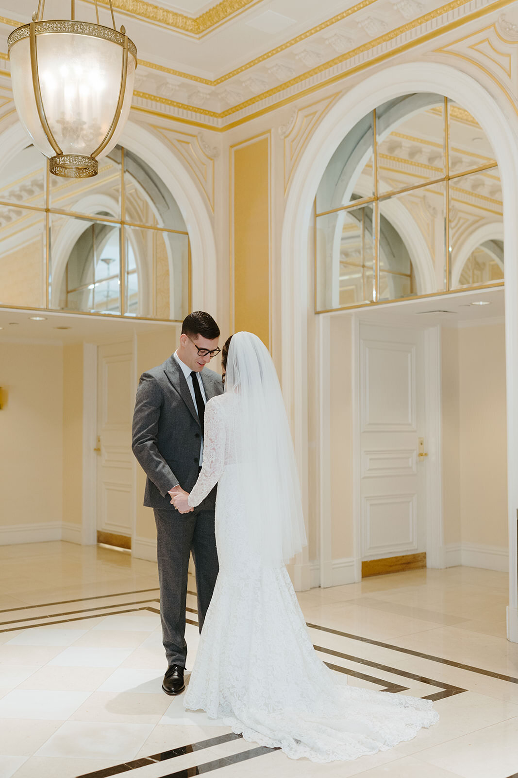 Wedding first look at JW Essex house marriot, NYC | Oduma photography-27