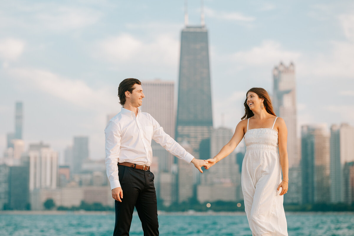 Downtown Chicago Dallas Engagement Photos Colorful Washington Square Park Wrigley North Ave Beach-22