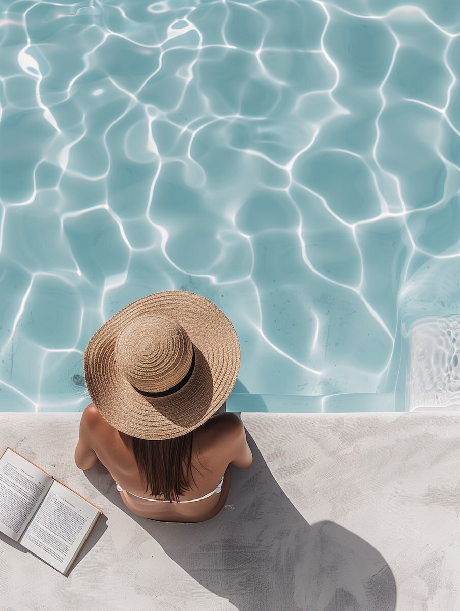 Woman by the Pool