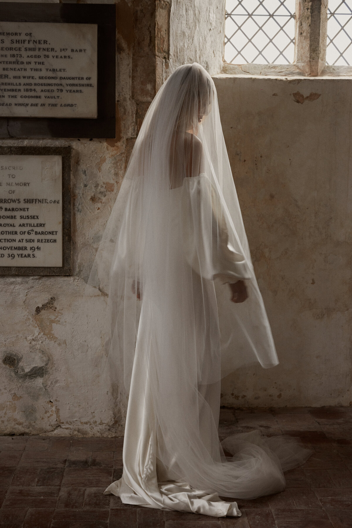 Sustainable silk wedding dress with detachable sleeves made in Britain