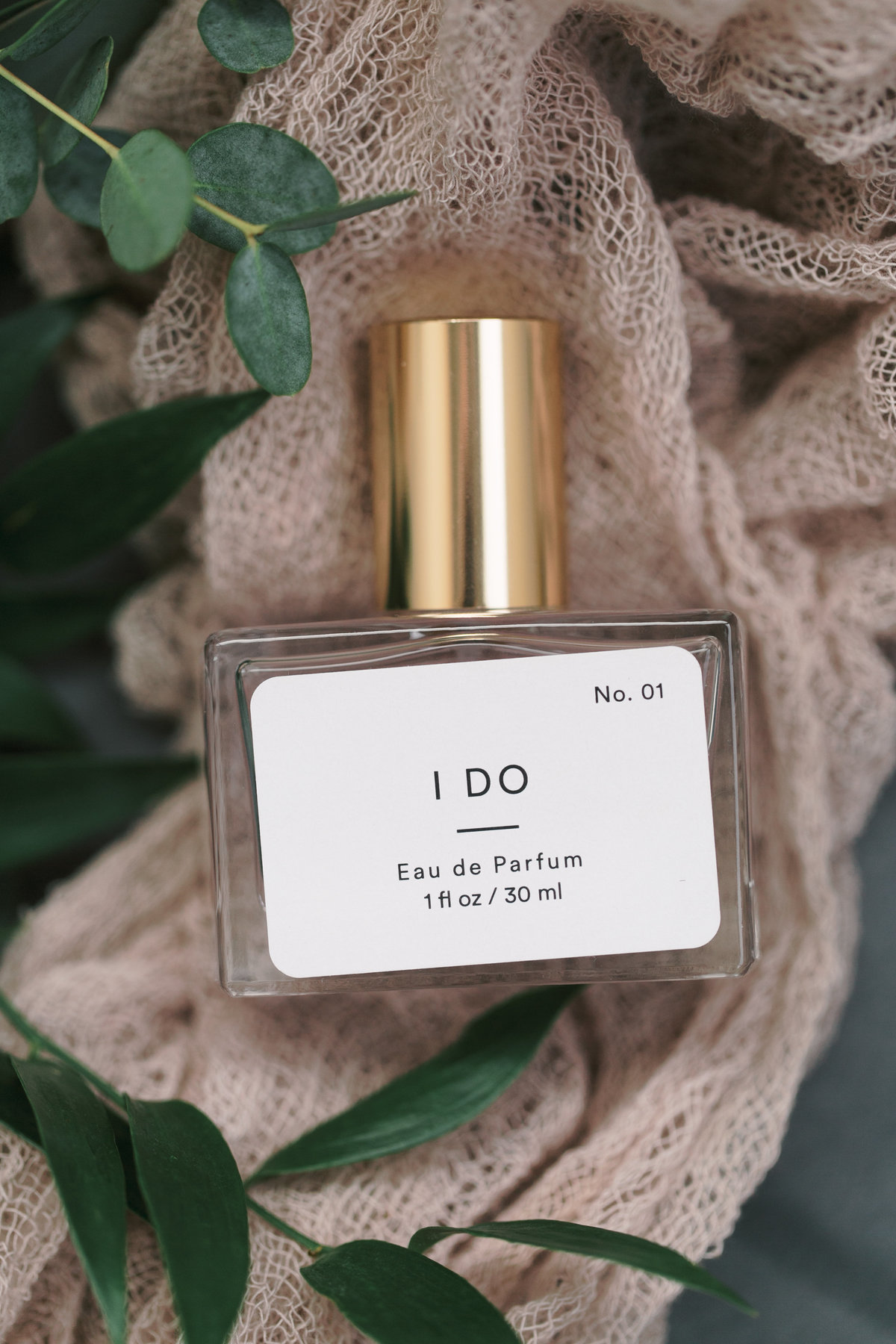 wedding perfume with 'I do' label