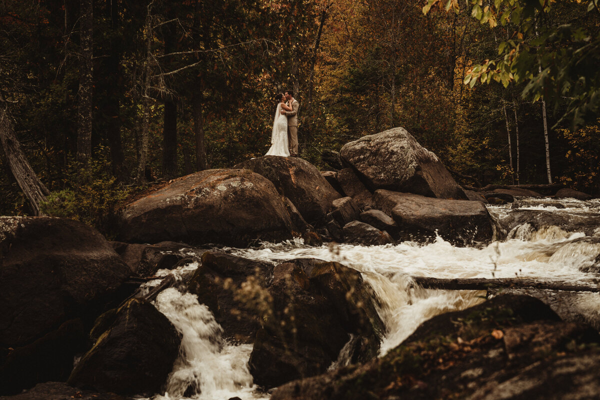 Intimate Waterfall Wedding Picture