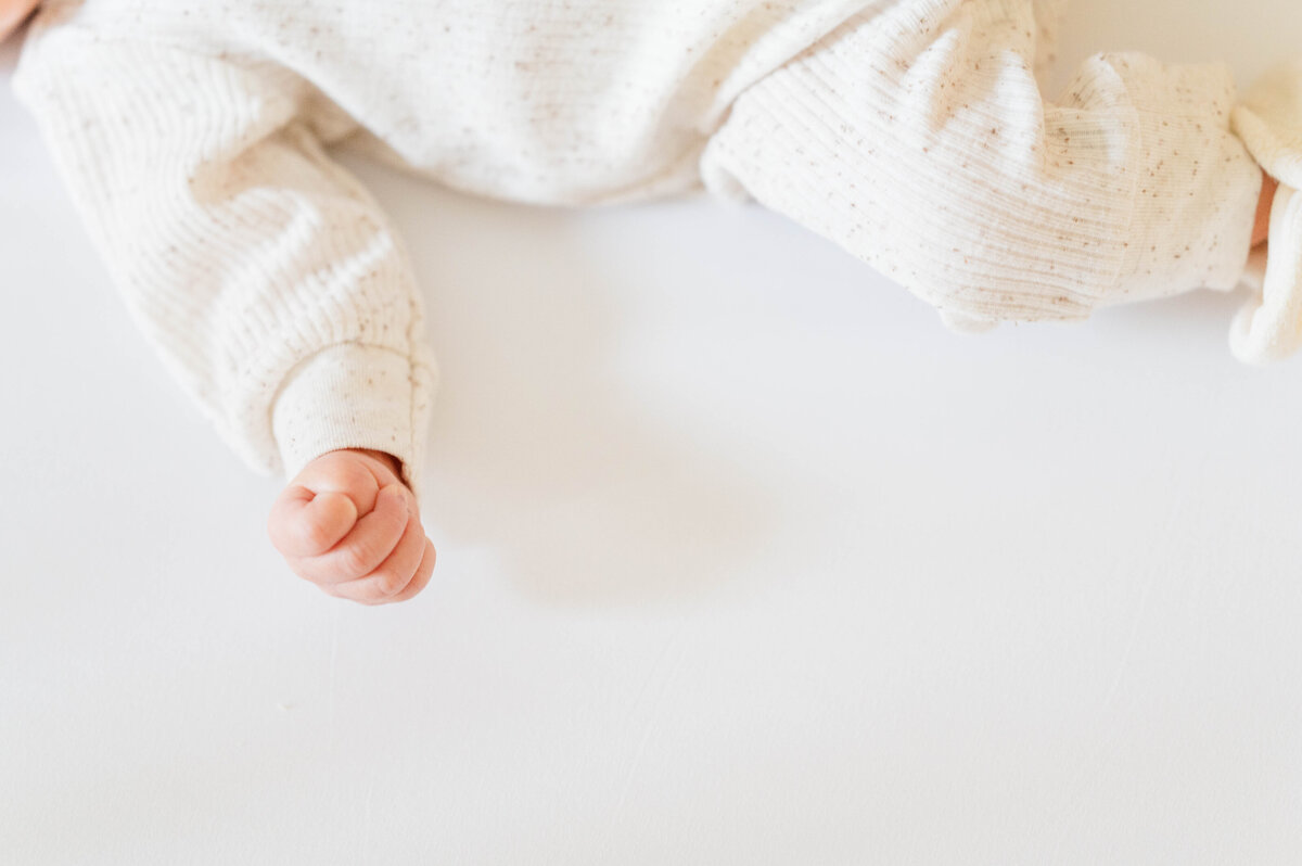 Newborn details of his tiny hands taken in Sutton, MA 