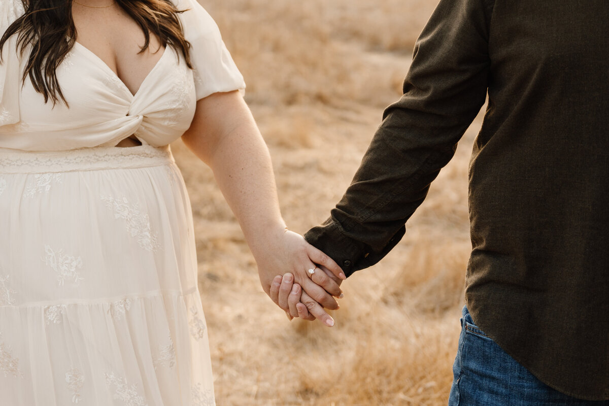 couple holds hands in santa rosa