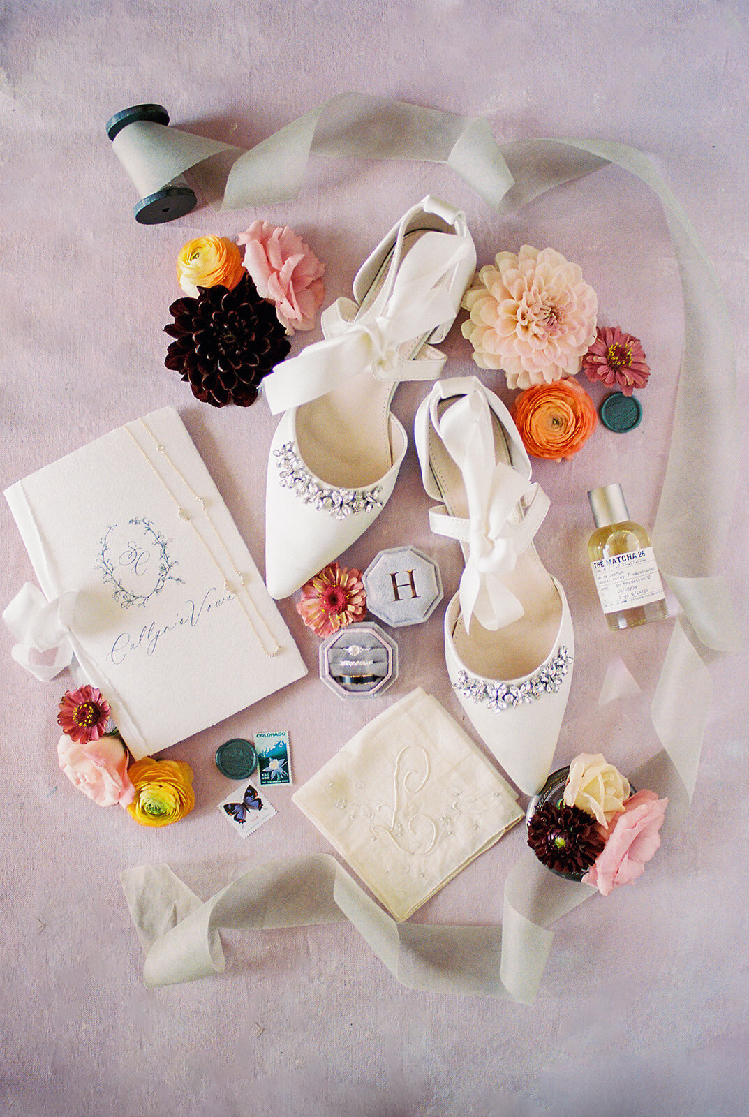 Calluna-Events-Boulder-Greystone-Invite-Flatlay-Bride