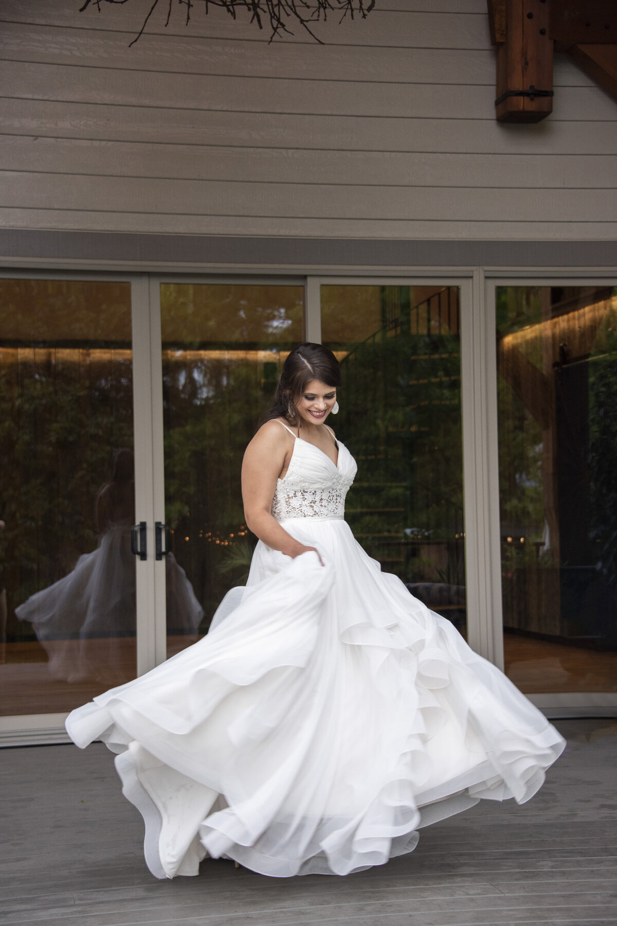 Bride spinning wedding dress Asheville, NC Haiku I Do