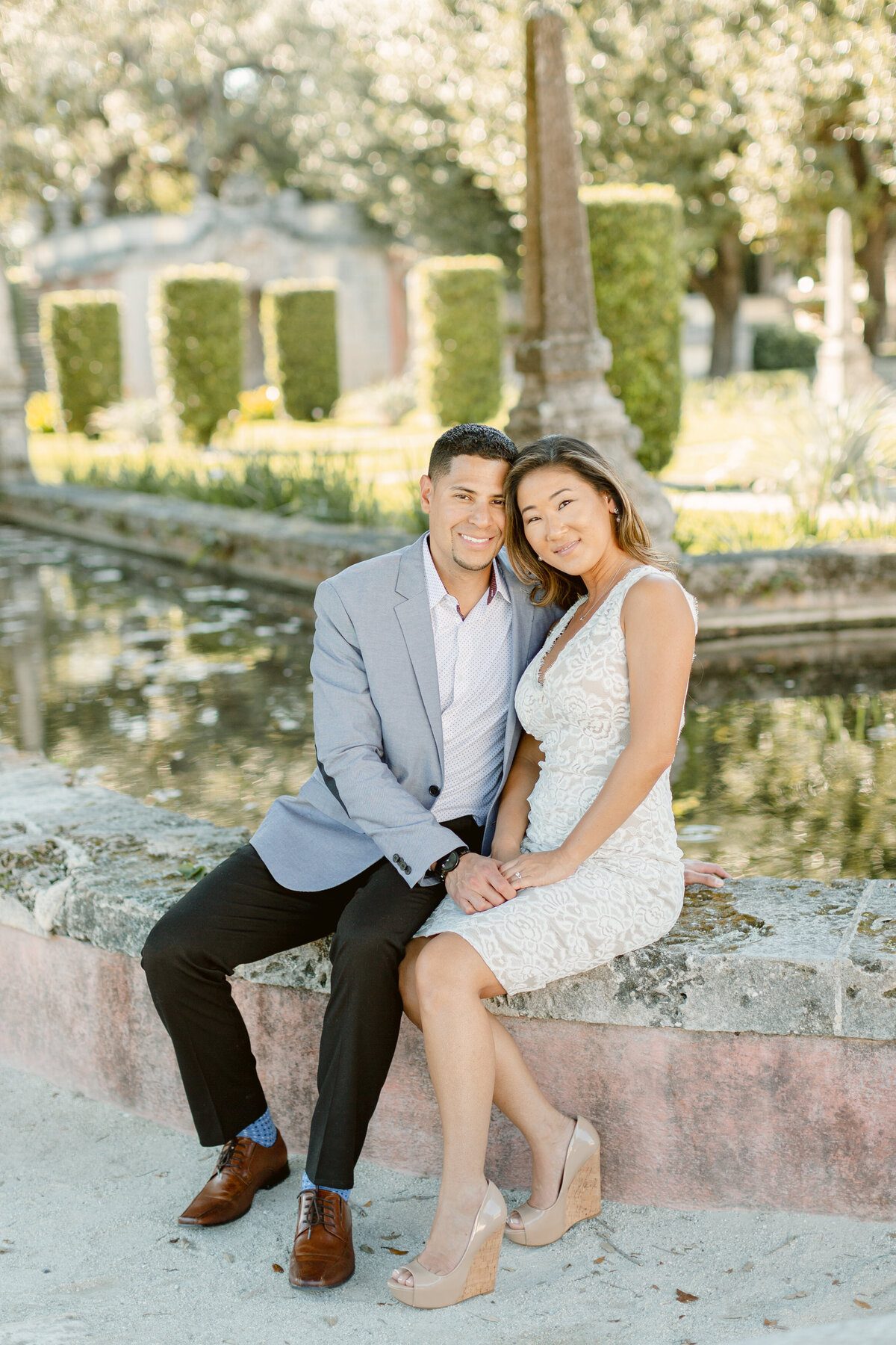 Vizcaya Museum Engagement Photography Session 9