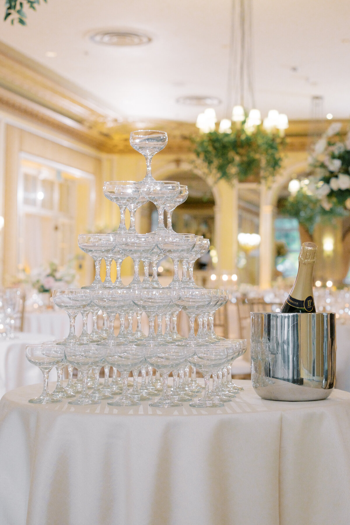 champagne tower at The Broadmoor Resort in Colorado Springs, Colorado