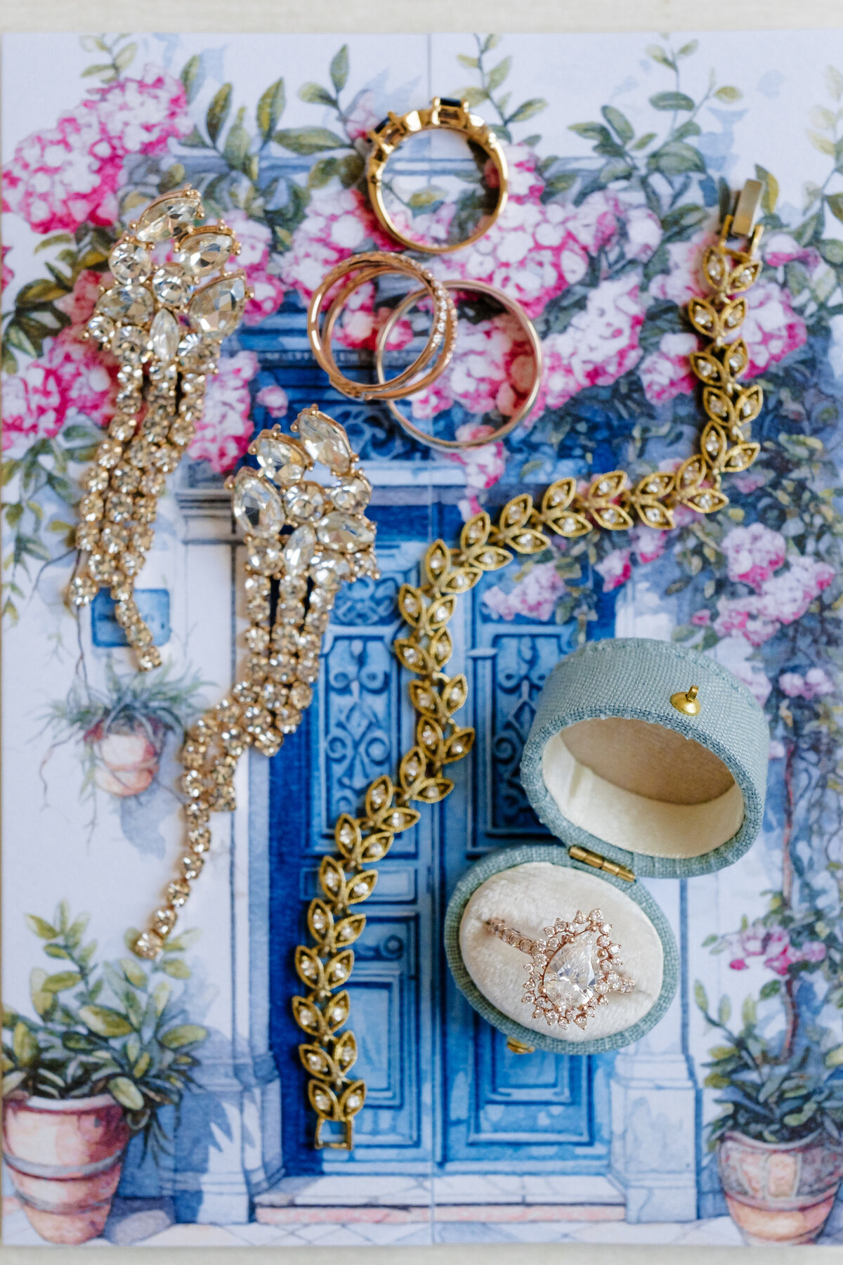 bridal jewelry a destination island wedding on Paros, Greece