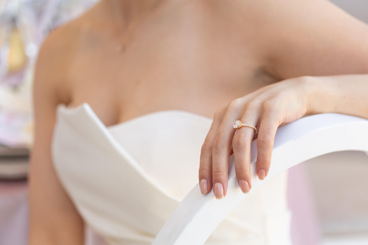 chicago-bride-latina-strapless-dress-engagement-ring