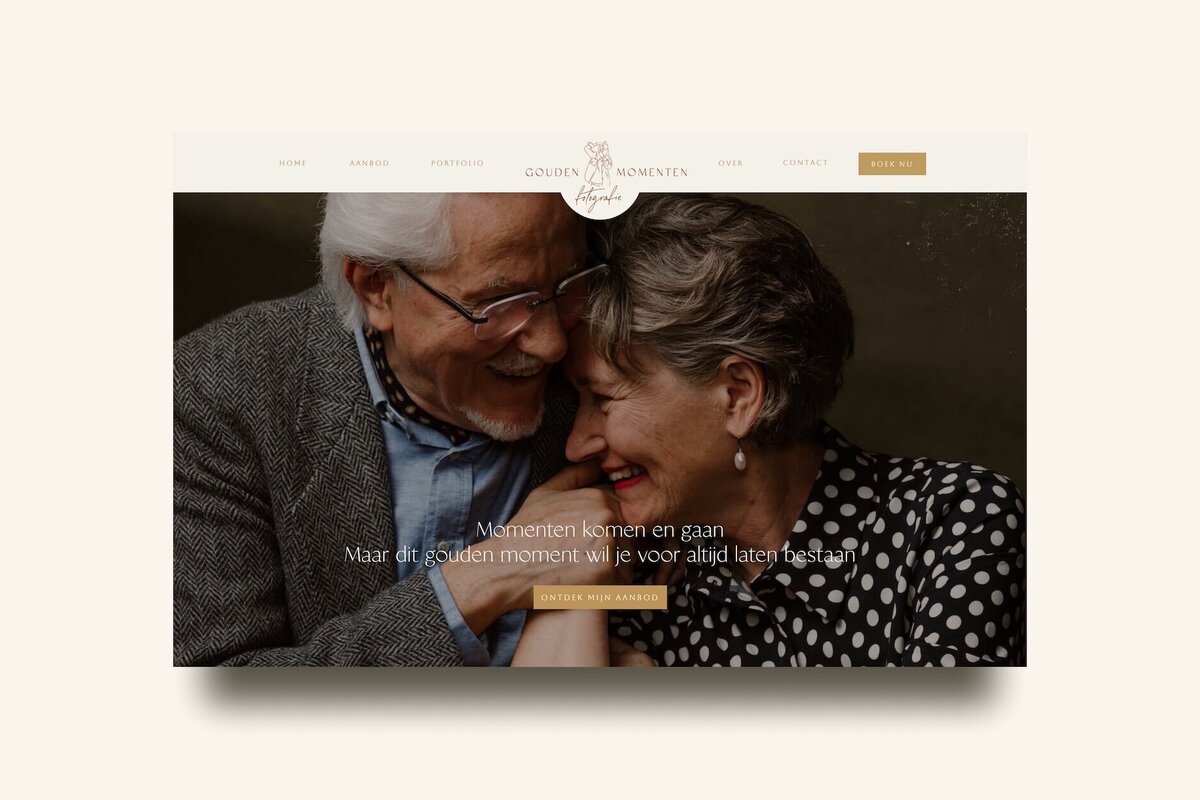 Showit website Gouden Momenten Fotografie