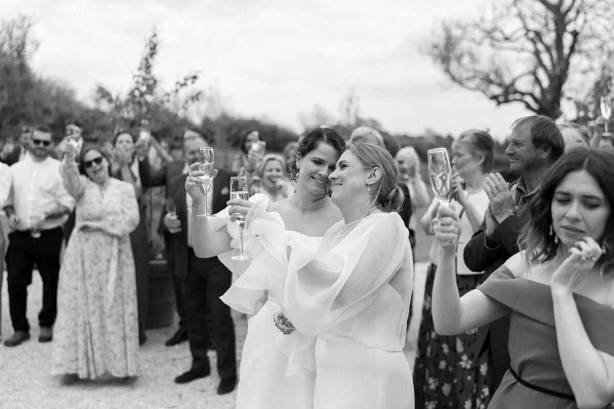 Same-sex wedding celebration at Old Gore by Yard Space, captured in documentary style by The Falkenburgs Studio