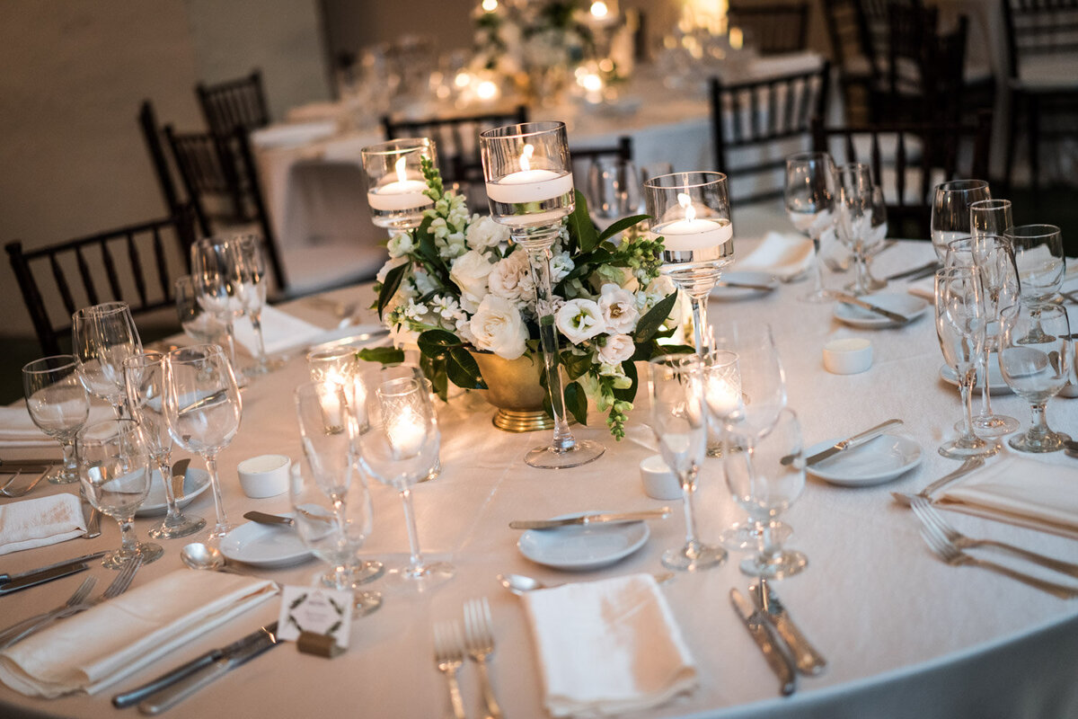 Table setup for Latrobe's wedding