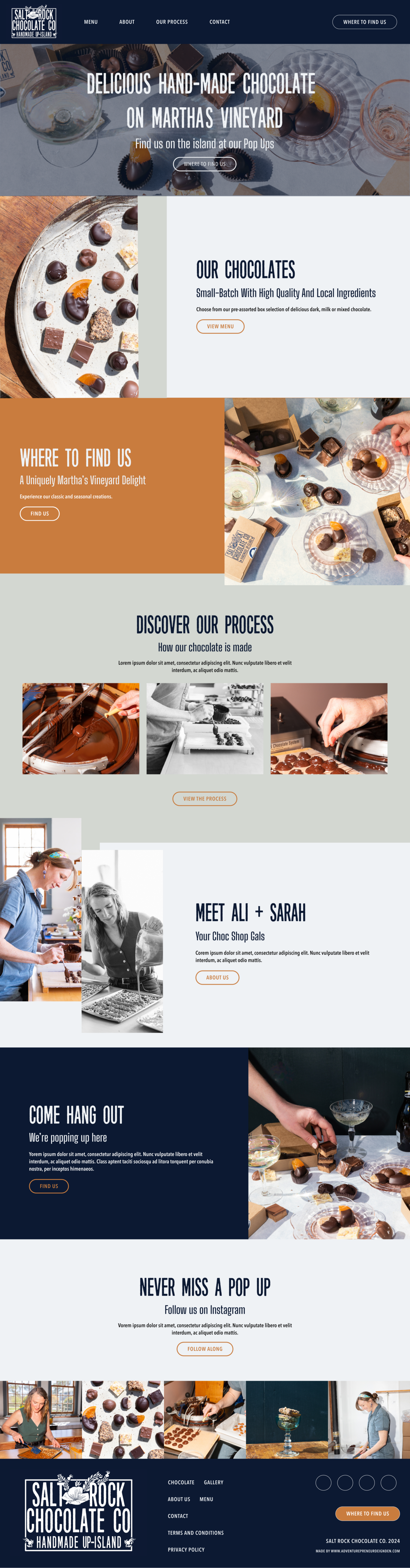 website homepage design